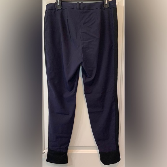 Calvin Klein Women’s 6 Navy Blue Side Stripe Tuxedo Tapered Trouser Pants/Slacks - Picture 9 of 10